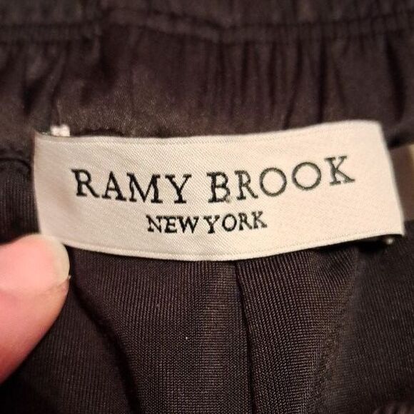 Ramy Brook Women's Pull on Sequin Trousers Pants Medium Black Party Sparkle - Picture 13 of 16